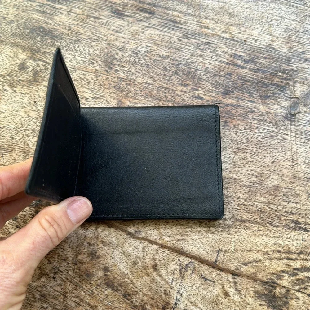 Butter soft black leather billfold wallet